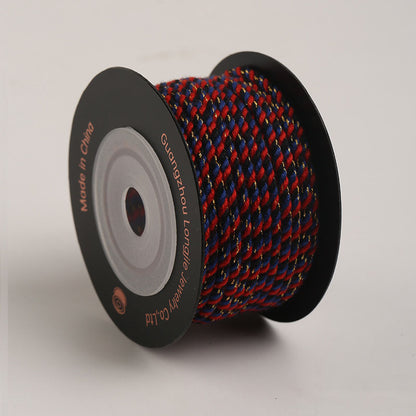 2.2mm Cotton Twist Braiding Cord for DIY Accessories, Decorative Starry Rope for Bracelets & Handcrafted Jewelry, Wholesale Available