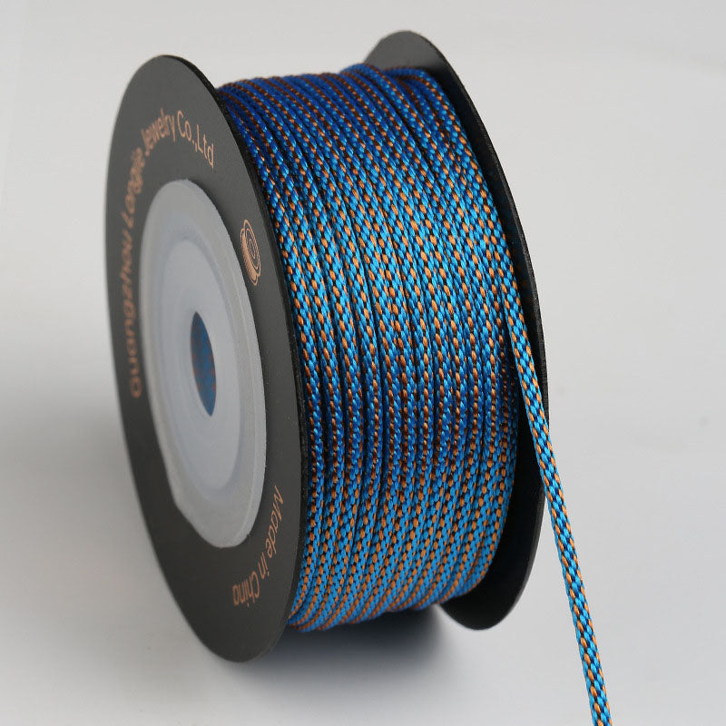 DIY Jewelry Making Cord 1.5mm Dragon Beard Pattern Rope, Handmade Bracelet String, Bodhi Knot Craft Material, Multi-Color Selection