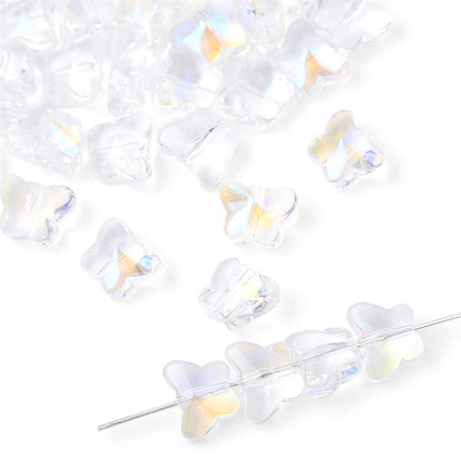 Glass Butterfly Crystal Beads Jewelry Making Accessories