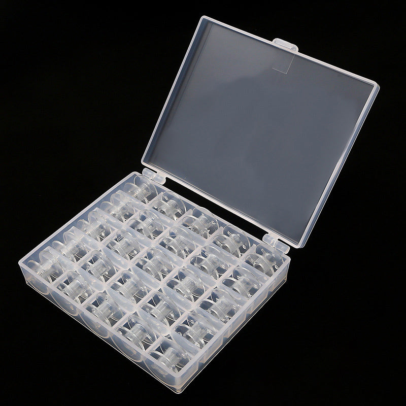 Transparent Sewing Machine Bobbin Storage Box Organizer
