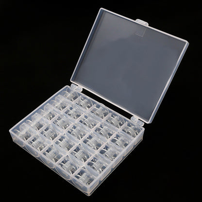 Transparent Sewing Machine Bobbin Storage Box Organizer