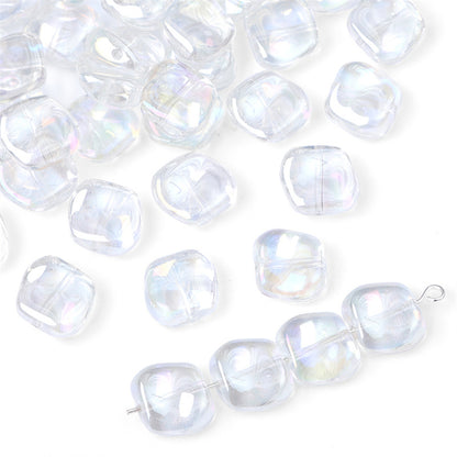 Lrregular Rhombus Glass Fantasy Beads Crystal Beads