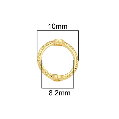 18K Copper Color-Preserving Double Ring Bead