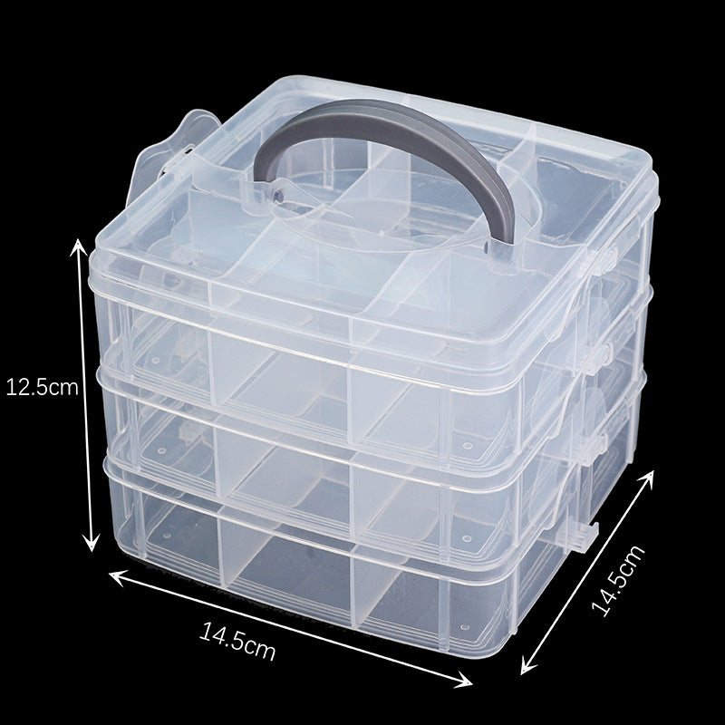 Transparent Plastic Compartment Storage Box