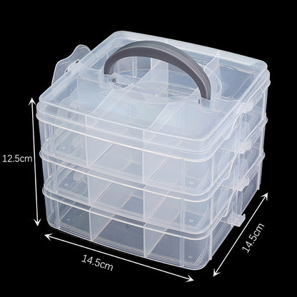 Transparent Plastic Compartment Storage Box