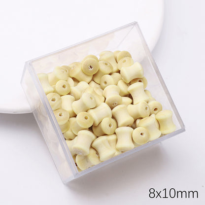 Retro Wooden Milky Bamboo Wooden Beads Bead Making Kit