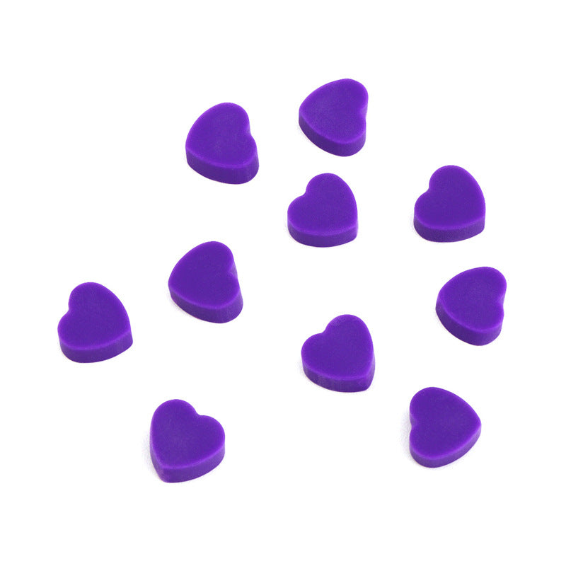 Solid Color Heart-Shaped Polymer Clay Beads DIY Beading Kit