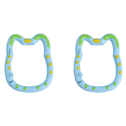 Double-Sided Enamel Lucky Cat Keychain (28×35mm)
