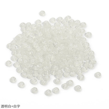 Transparent acrylic letter beads