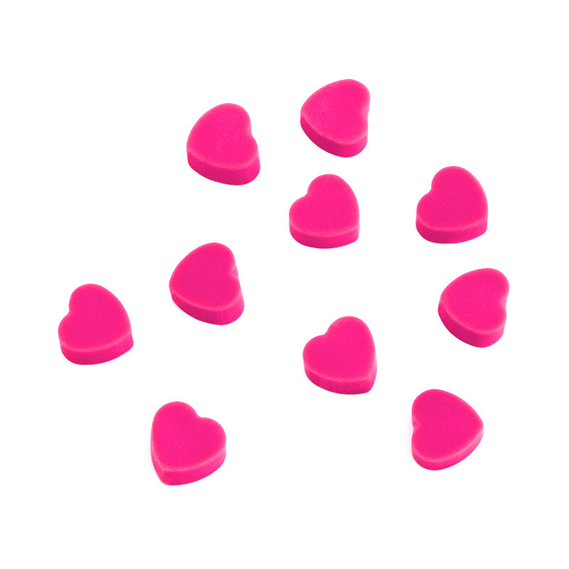 Solid Color Heart-Shaped Polymer Clay Beads DIY Beading Kit