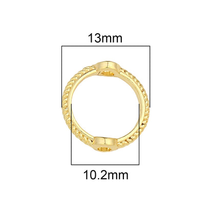 18K Copper Color-Preserving Double Ring Bead