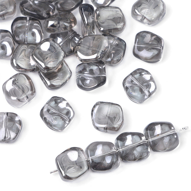 Lrregular Rhombus Glass Fantasy Beads Crystal Beads