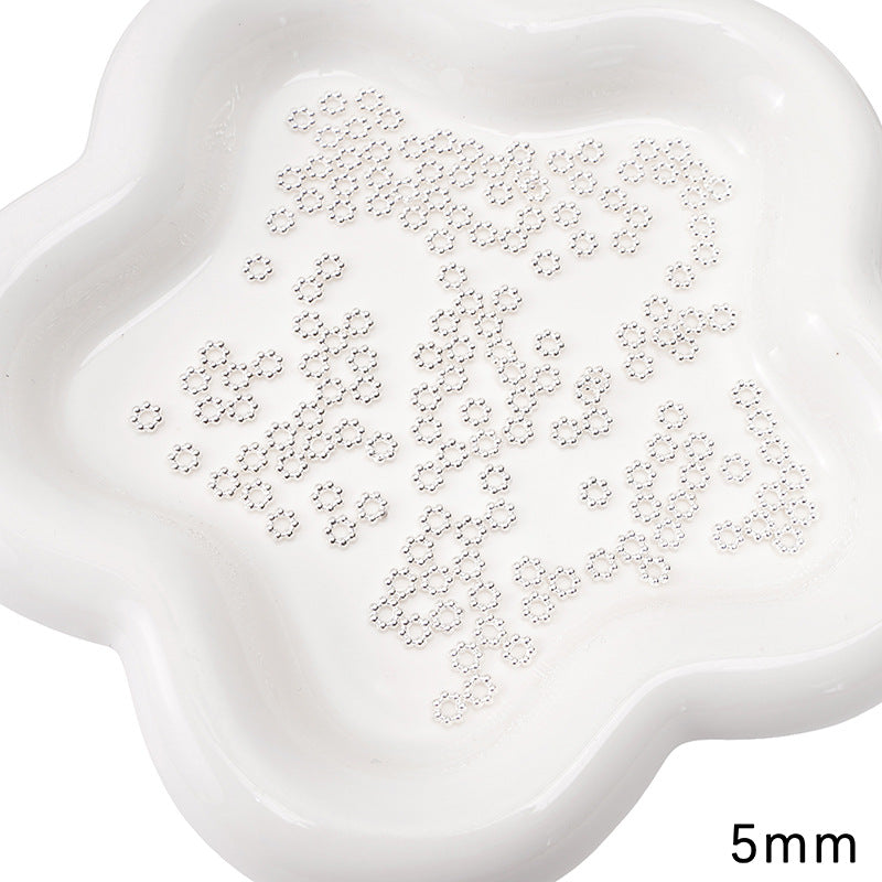 Alloy Receptacle Lotus Beaded Spacer Beads