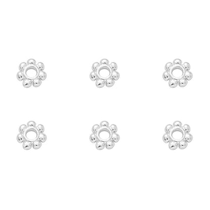 14K Gold-Plated Snowflake Spacer Beads