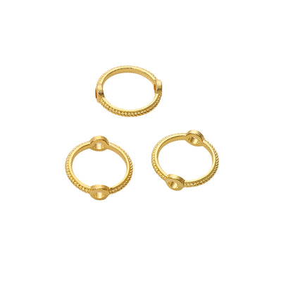 Alloy Color-Retaining Double-Hole Round Bead Bag Bead Ring DIY