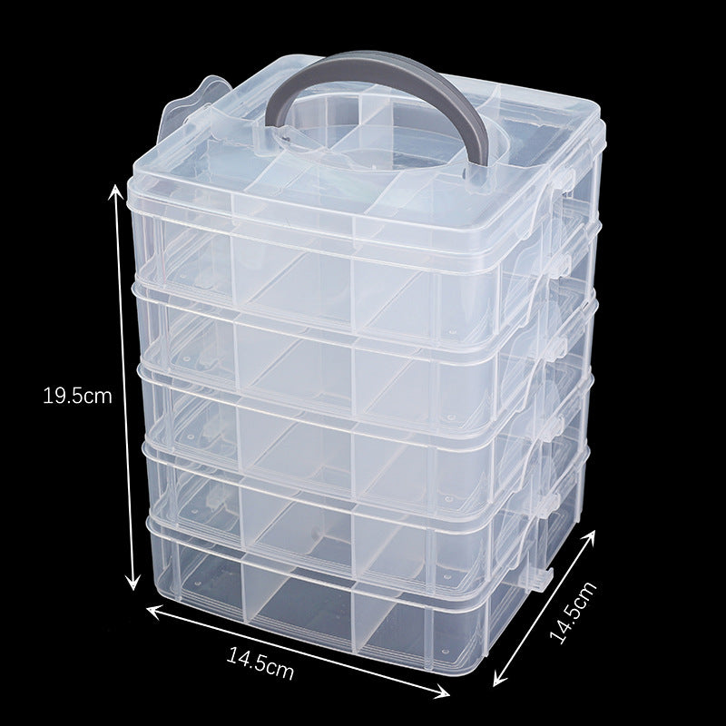 Transparent Plastic Compartment Storage Box