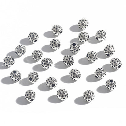 DIY Alloy Hollow Bead Components (Antique Silver Plated)