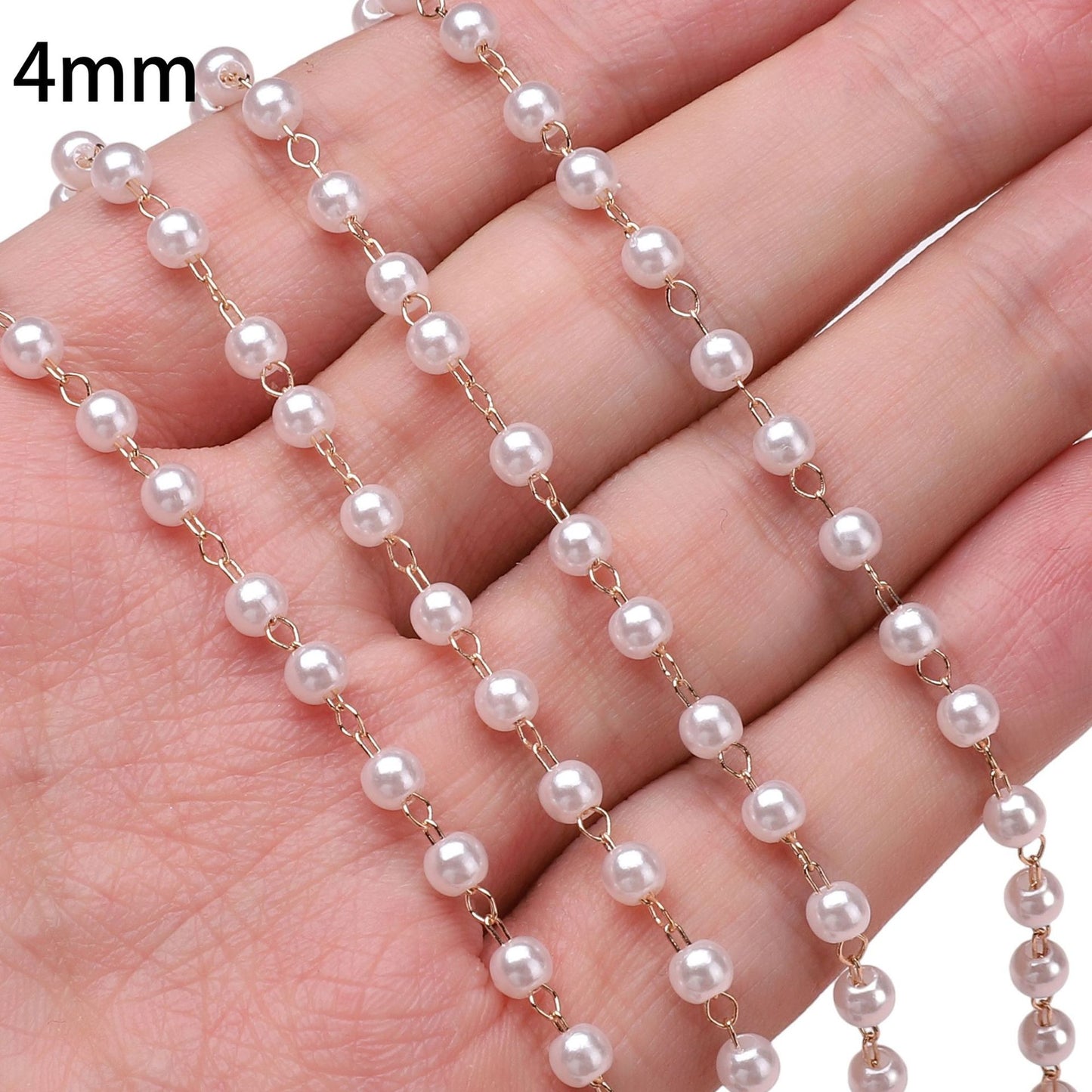 50cm ABS Pearl Copper Chain Jewlery Making Supplies