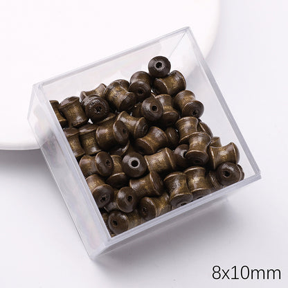 Retro Wooden Milky Bamboo Wooden Beads Bead Making Kit