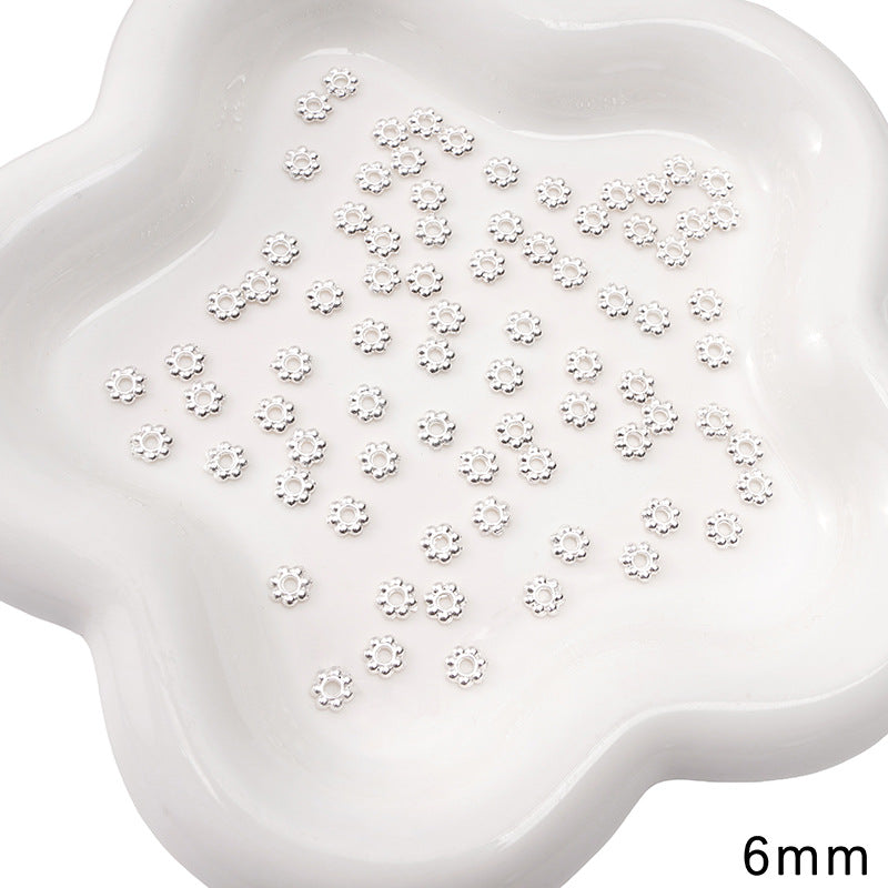 Alloy Receptacle Lotus Beaded Spacer Beads
