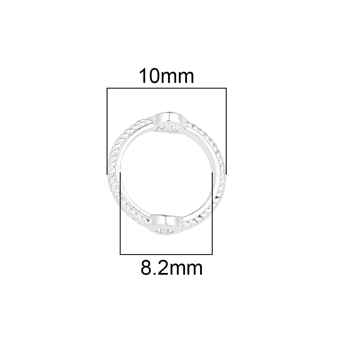 18K Copper Color-Preserving Double Ring Bead