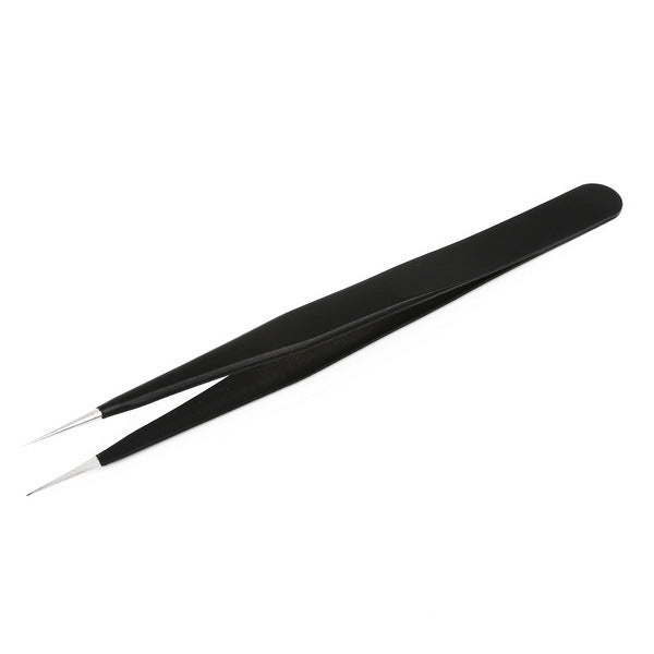 Stainless Steel Jewelry Tweezers (12cm, Straight & Curved Tip)