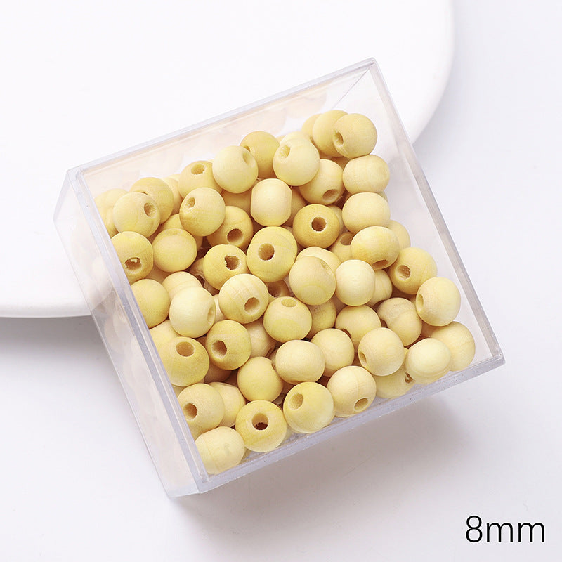 Retro Wooden Milky Bamboo Wooden Beads Bead Making Kit