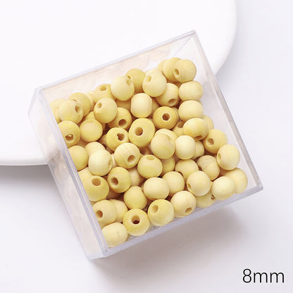 Retro Wooden Milky Bamboo Wooden Beads Bead Making Kit