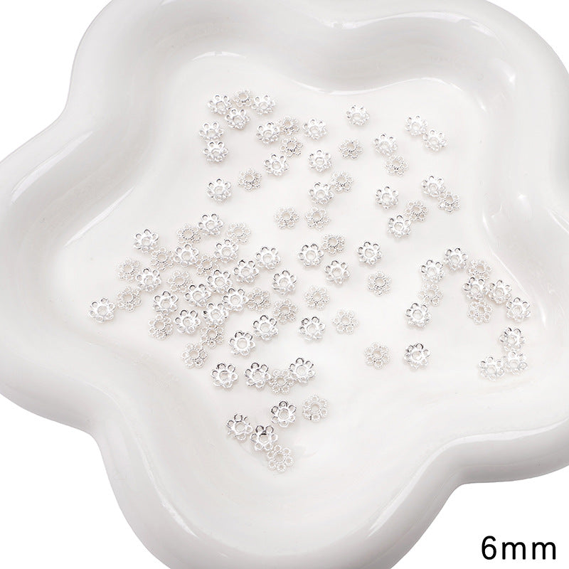 Alloy Receptacle Lotus Beaded Spacer Beads