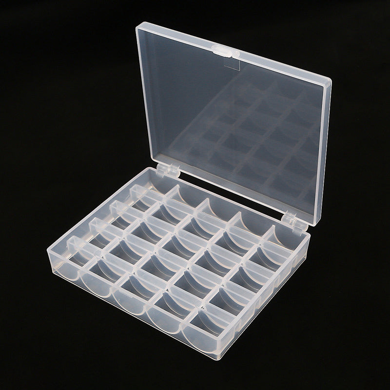 Transparent Sewing Machine Bobbin Storage Box Organizer