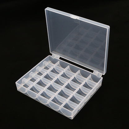 Transparent Sewing Machine Bobbin Storage Box Organizer