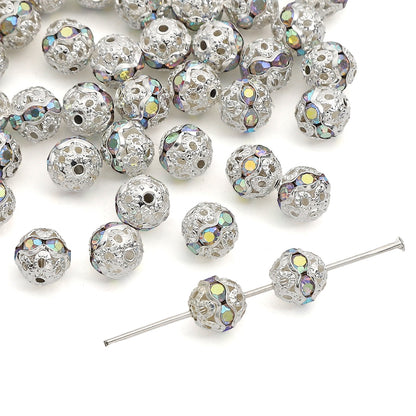 Copper Diamond Spacer Beads Washer Beads Bracelet Making Supplies