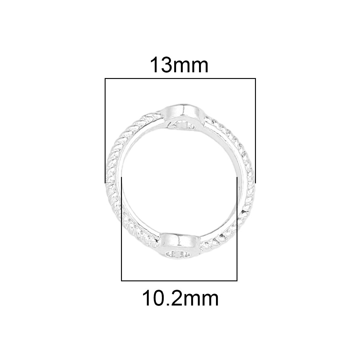 18K Copper Color-Preserving Double Ring Bead
