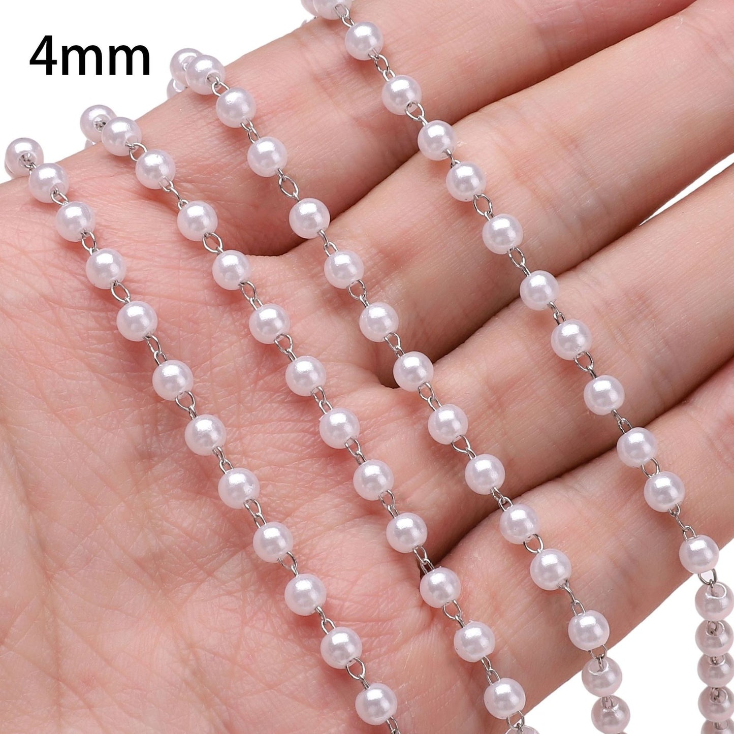 50cm ABS Pearl Copper Chain Jewlery Making Supplies