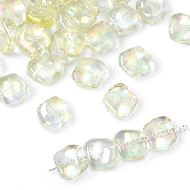 Lrregular Rhombus Glass Fantasy Beads Crystal Beads