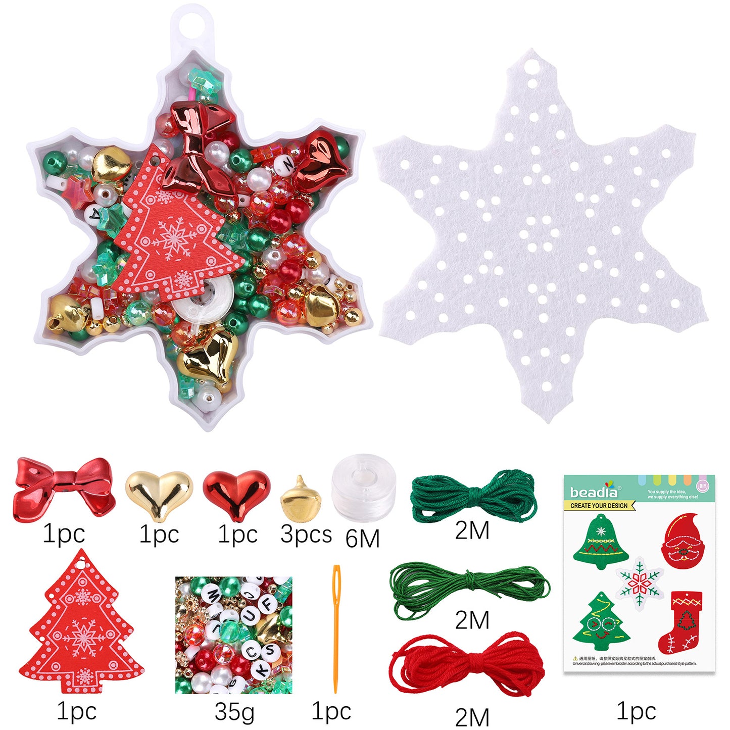 Cartoon Christmas Series Beaded Set DIY Jewelry Accessories