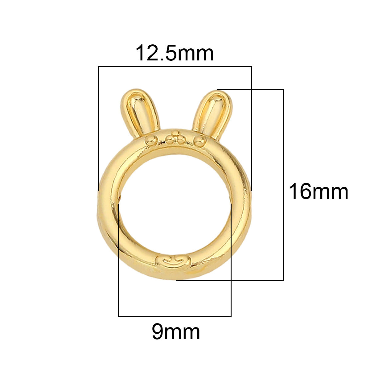 18K Copper Color-Preserving Double Ring Bead
