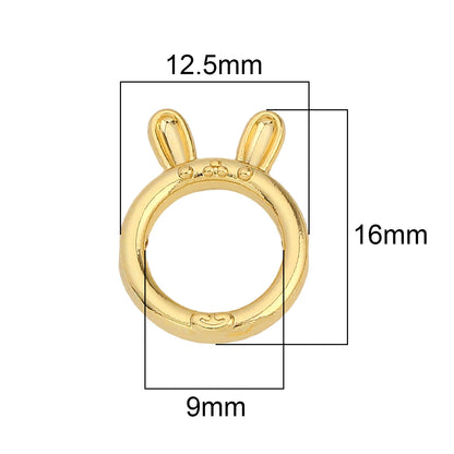 18K Copper Color-Preserving Double Ring Bead
