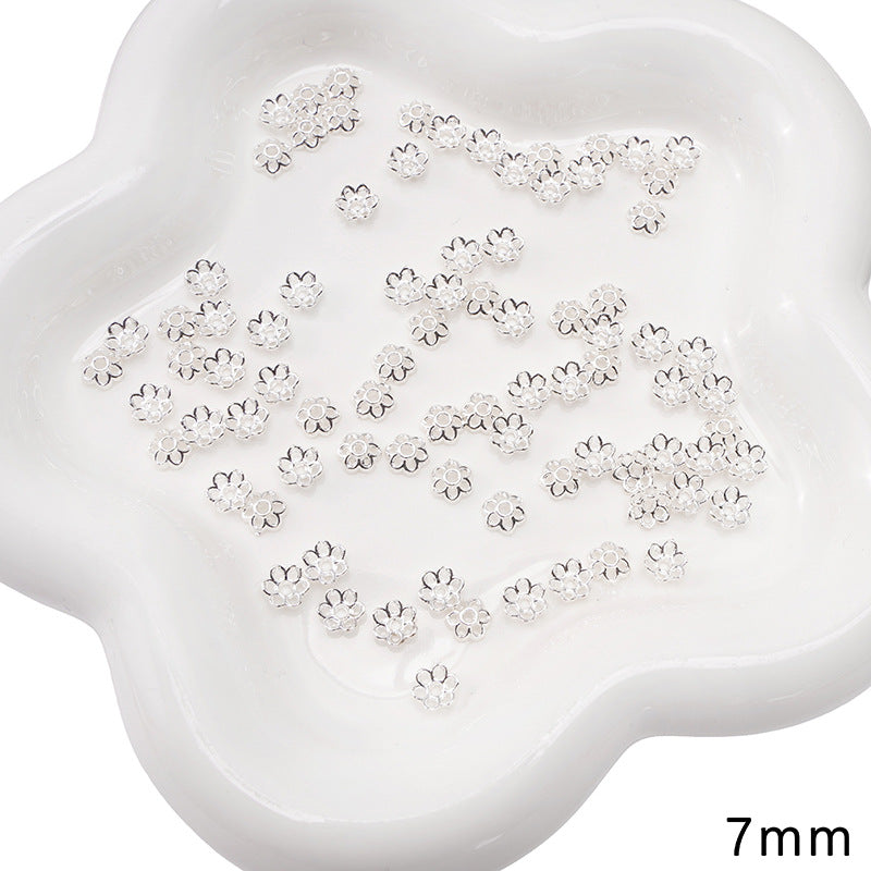 Alloy Receptacle Lotus Beaded Spacer Beads