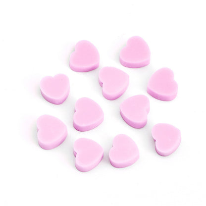 Solid Color Heart-Shaped Polymer Clay Beads DIY Beading Kit