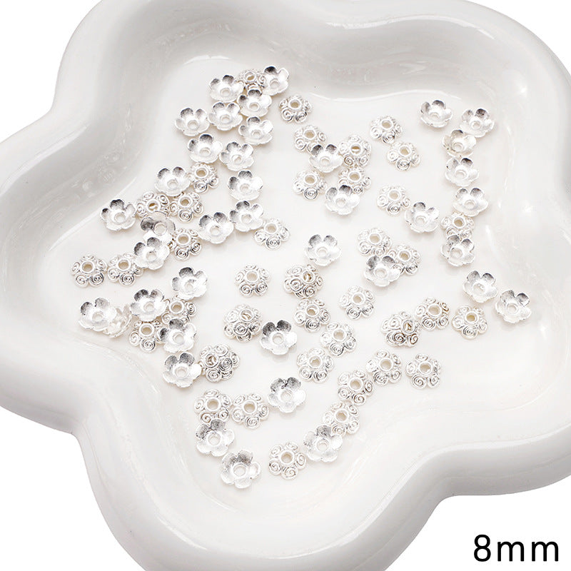 Alloy Receptacle Lotus Beaded Spacer Beads