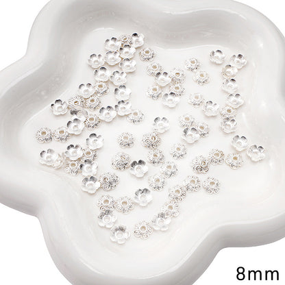 Alloy Receptacle Lotus Beaded Spacer Beads