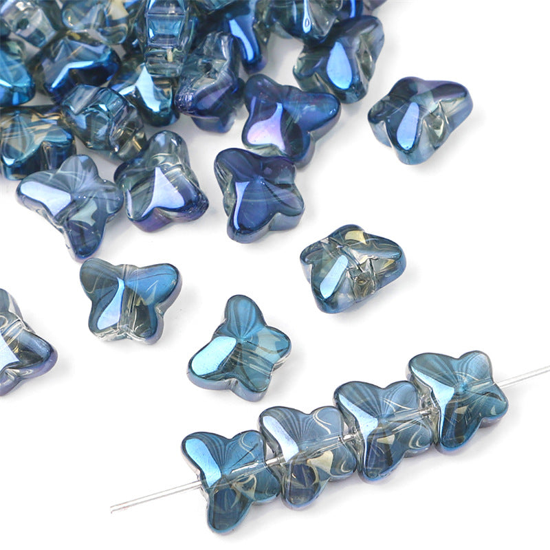 Glass Butterfly Crystal Beads Jewelry Making Accessories