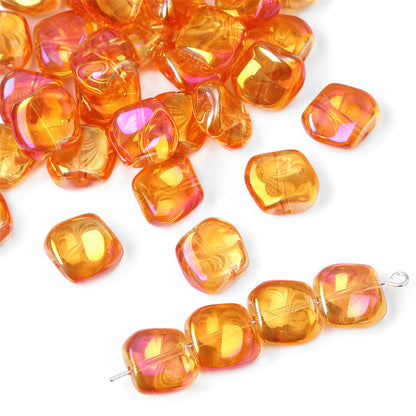 Lrregular Rhombus Glass Fantasy Beads Crystal Beads
