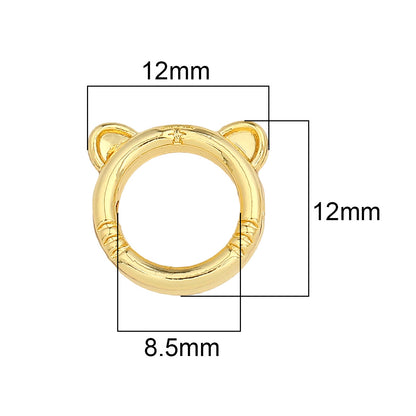 18K Copper Color-Preserving Double Ring Bead