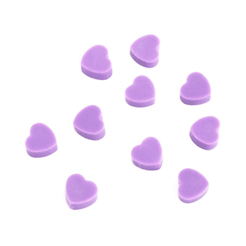 Solid Color Heart-Shaped Polymer Clay Beads DIY Beading Kit