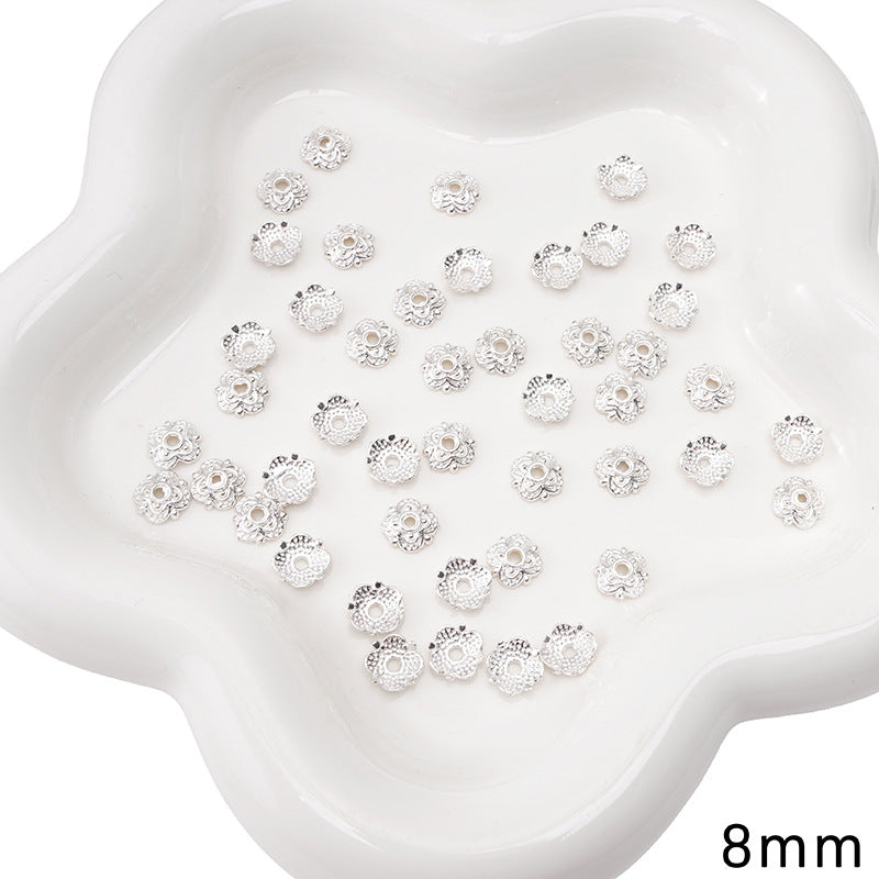 Alloy Receptacle Lotus Beaded Spacer Beads