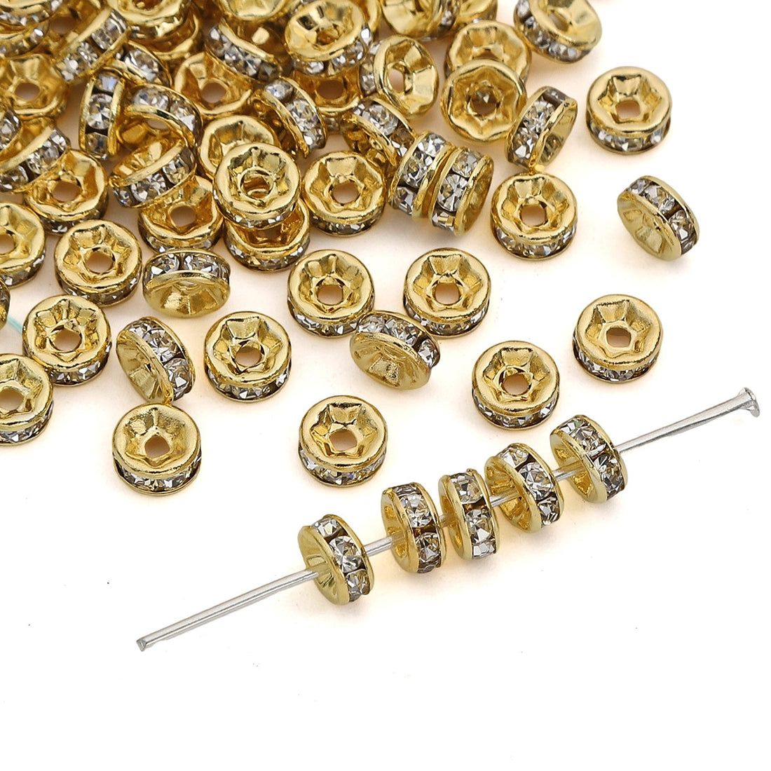 Copper Diamond Spacer Beads Washer Beads Making Kit
