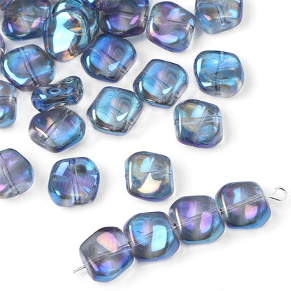 Lrregular Rhombus Glass Fantasy Beads Crystal Beads