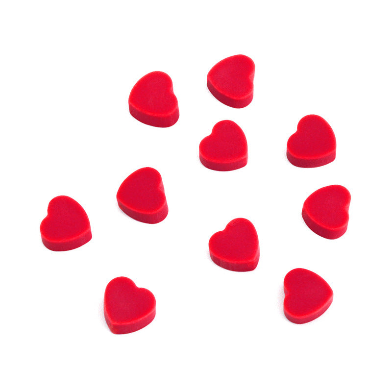 Solid Color Heart-Shaped Polymer Clay Beads DIY Beading Kit